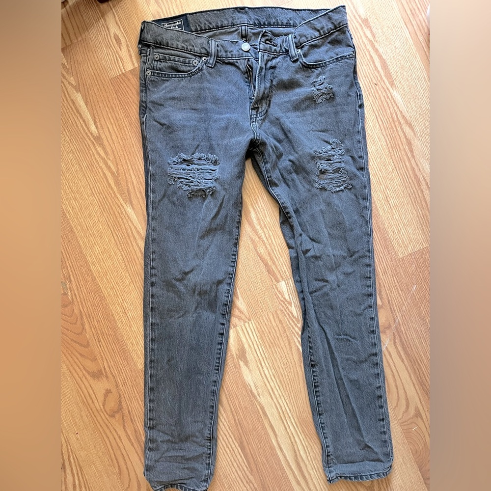 Abercrombie and Fitch ripped skinny jeans